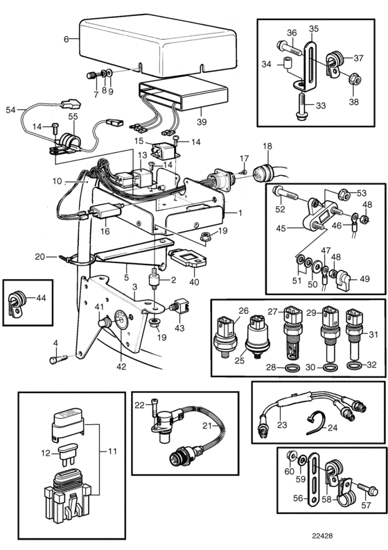 Схема узла Electrical System: A Для Volvo Penta Kamd44P-C
