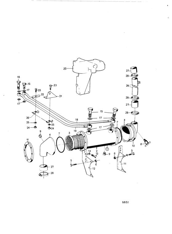 Схема узла Масляный Охладитель Для Volvo Penta Td121Crc