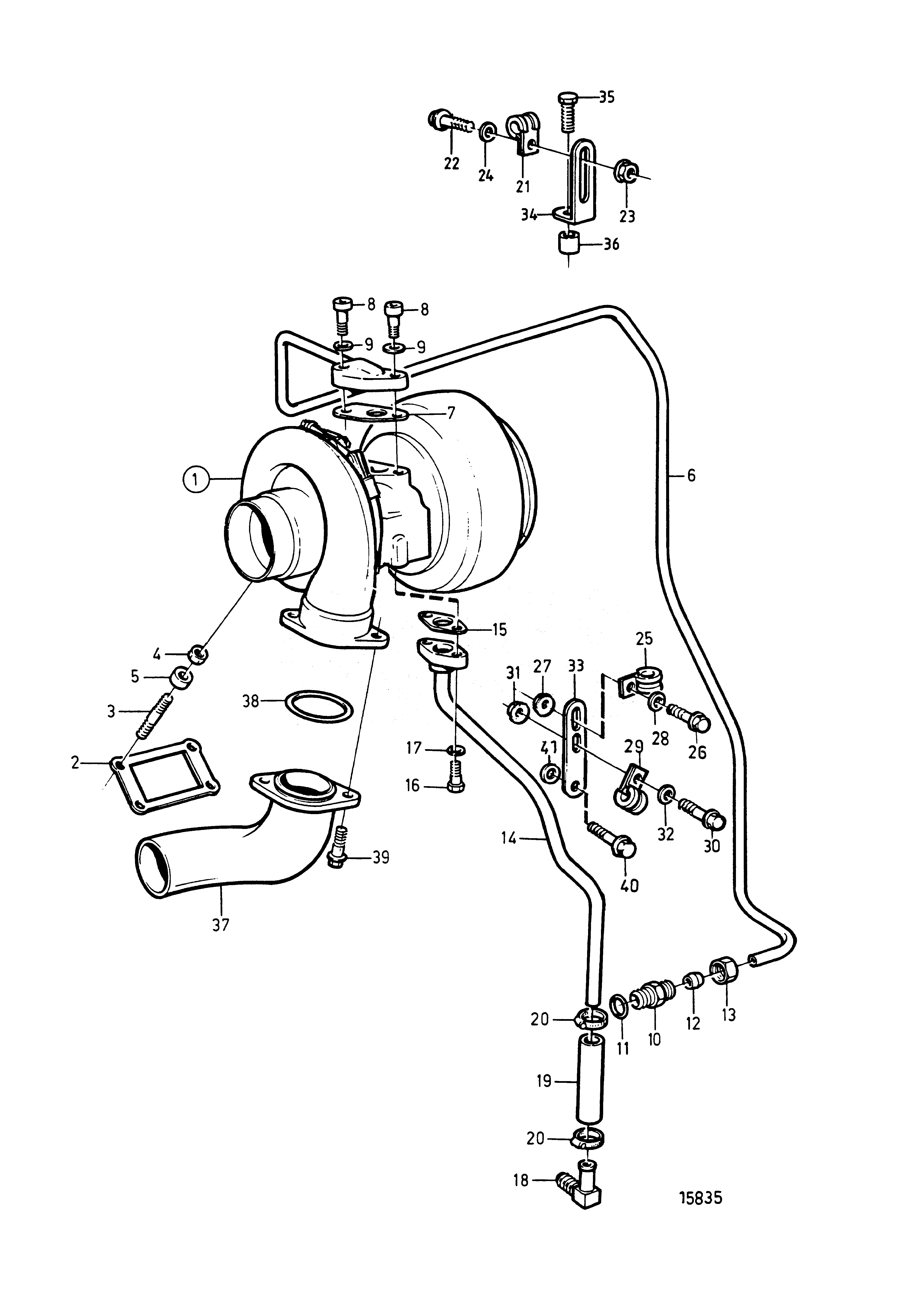 Схема узла Турбокомпрессор