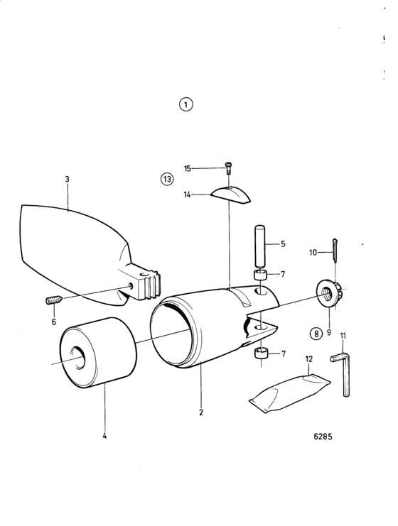 Схема узла Folding Propeller: 851062 Для Volvo Penta Md17C