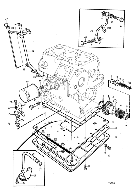 Схема узла Lubricating System Для Volvo Penta Md2040A