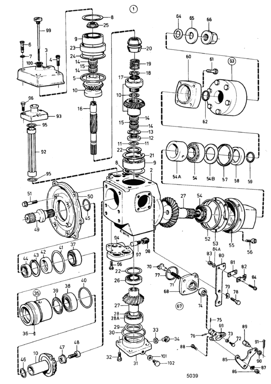 Схема узла Reverse Gear Ms3 Ratio 1, 91:1 Для Volvo Penta Bb115C