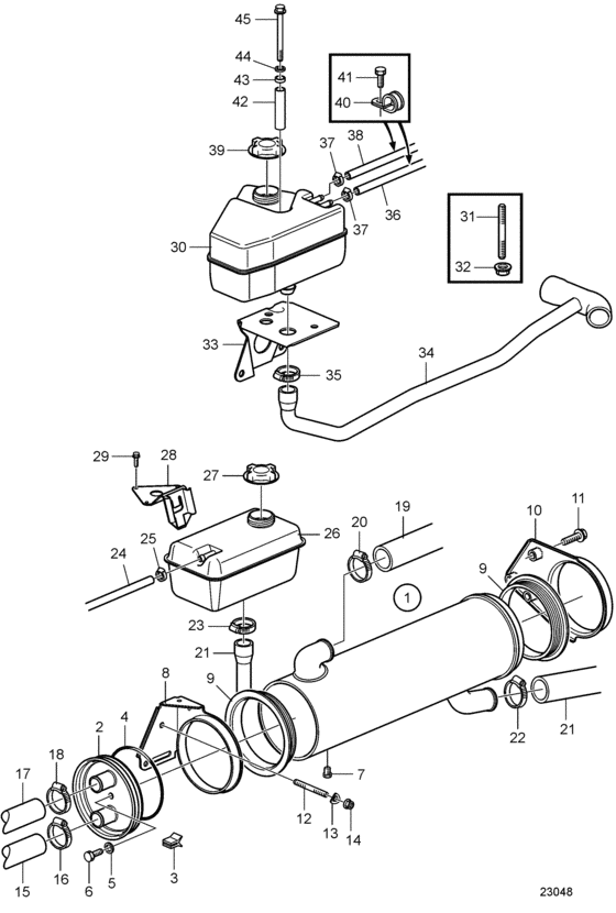 Схема узла Heat Exchanger: A Для Volvo Penta Tamd41L-A