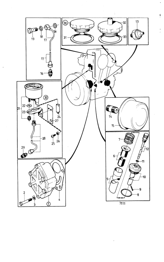 Схема узла Lubricating System: A Для Volvo Penta Md2B