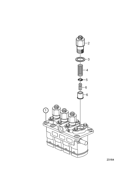 Схема узла Fuel Injection Pump, Components Для Volvo Penta D2-55A