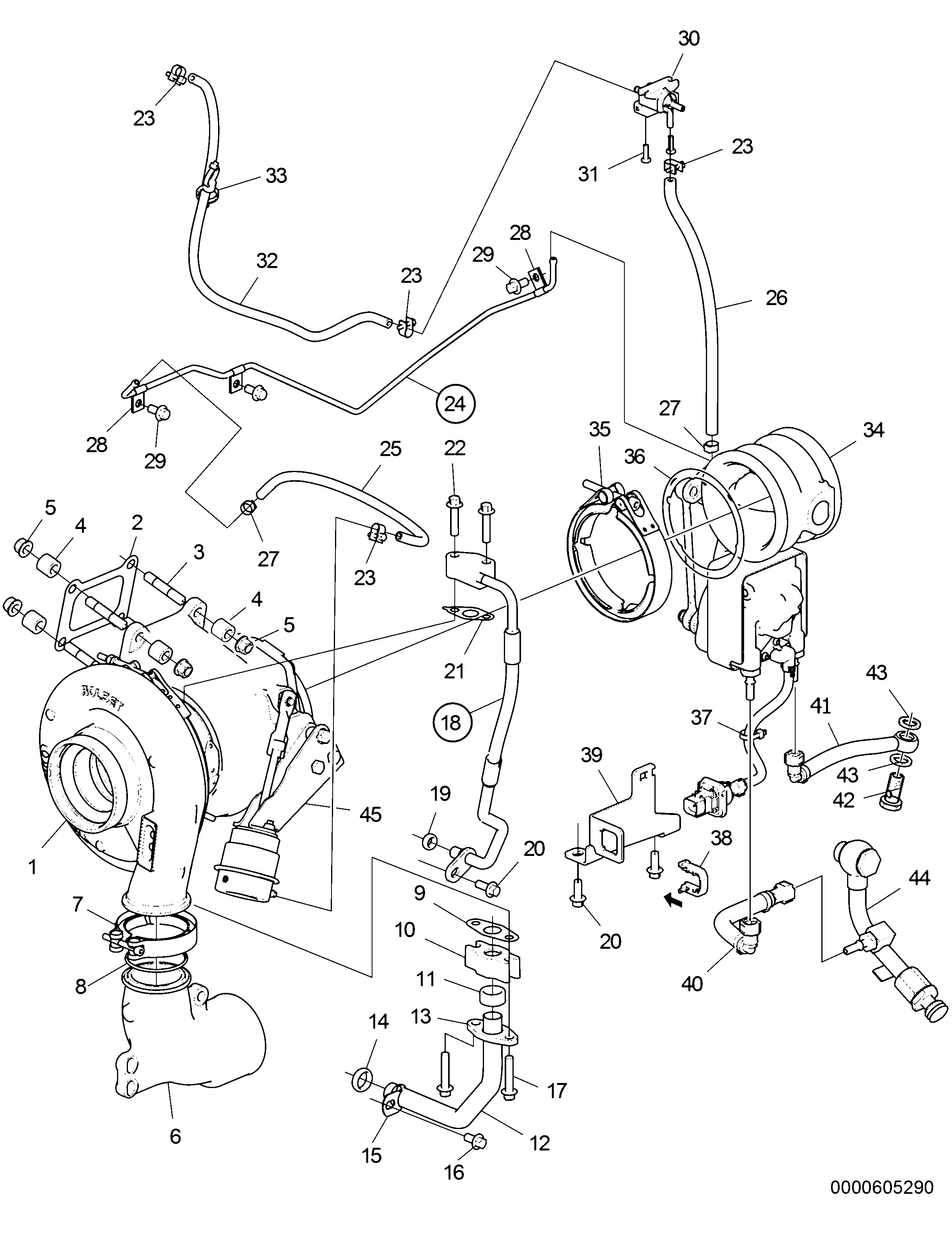 Схема узла Turbocharger. Sn-2013929535