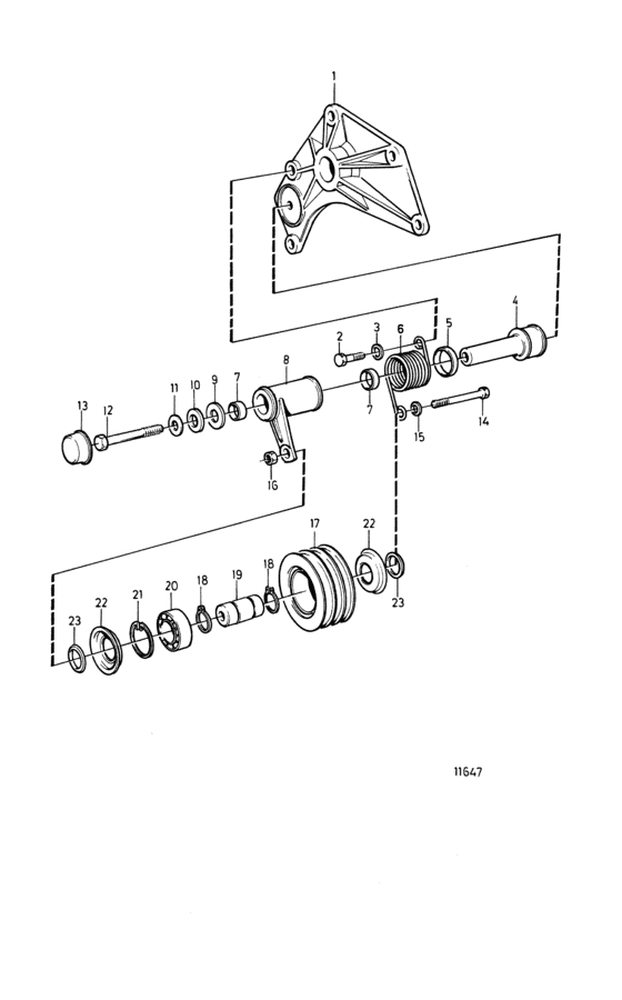 Схема узла Belt Tensioner Device Для Volvo Penta Tamd165A-A