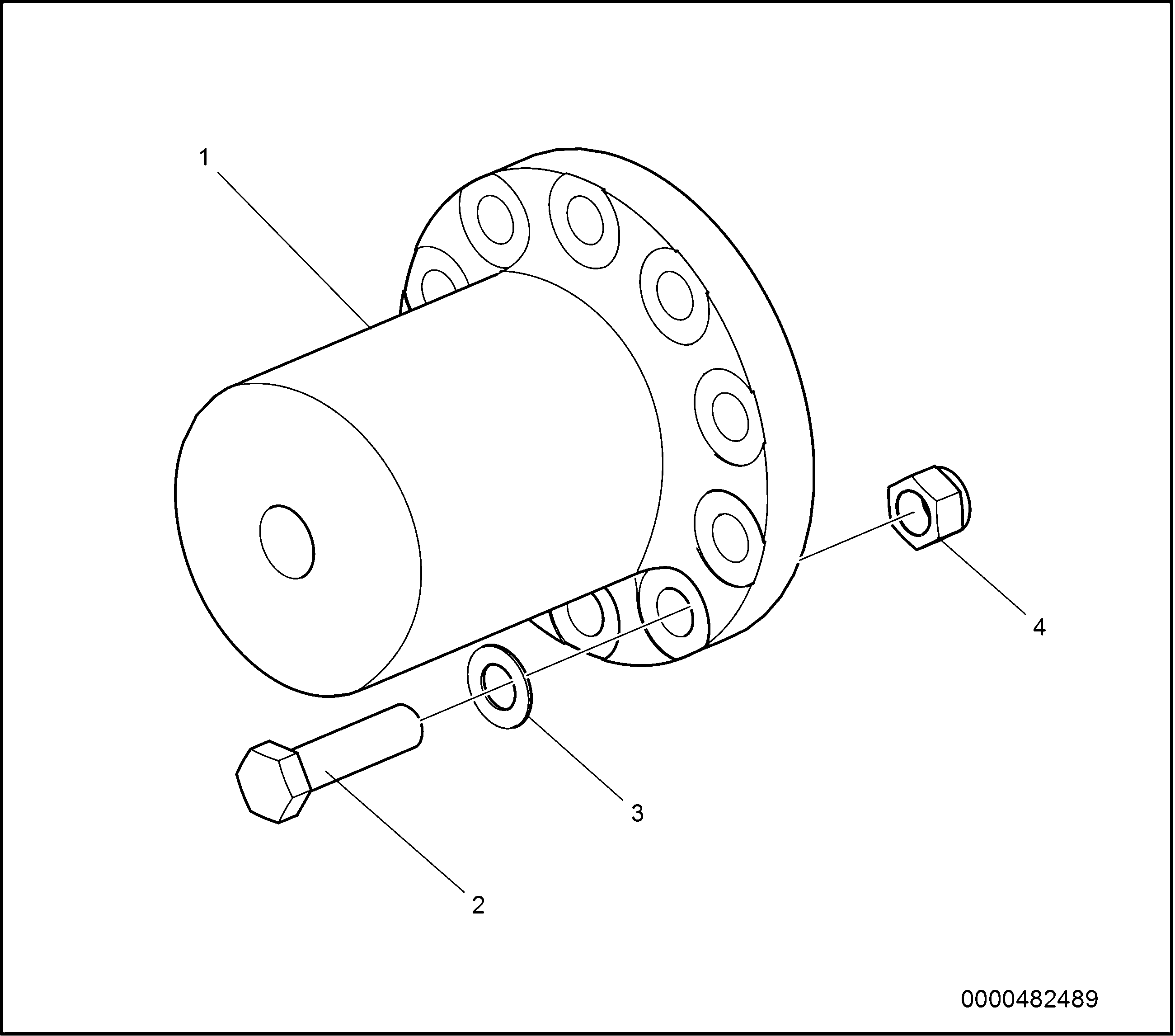 Схема узла Комплект Фланца Вала Винта Zf325 Zf335 Zf500