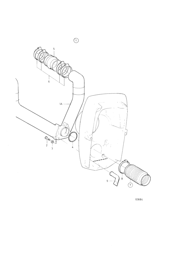 Схема узла Exhaust Grommet Kit Drive Unit Dp-C Для Volvo Penta 740A