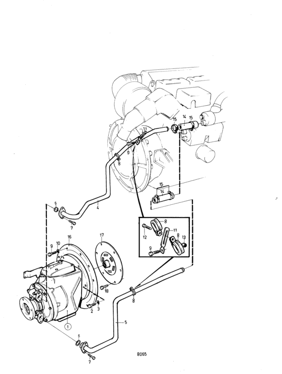 Схема узла Connecting Components Reverse Gear Ms4A Для Volvo Penta Md31A