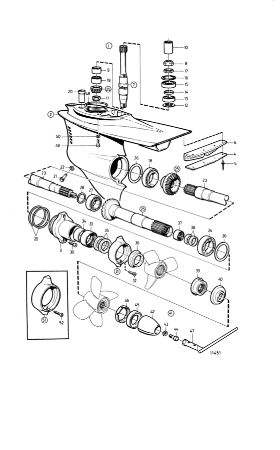 Схема узла Lower Gear Unit Ratio 1, 78:1 Для Volvo Penta 434A