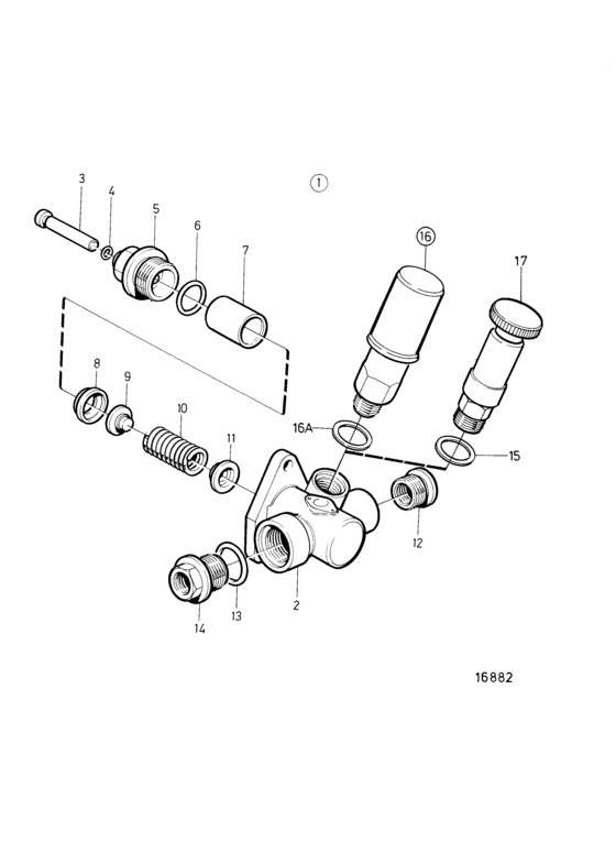 Схема узла Fuel Feed Pump, Components Для Volvo Penta Tamd162B