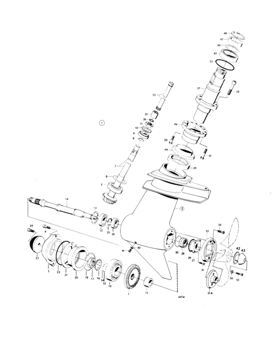 Схема узла Lower Gear Unit Для Volvo Penta Tamd70C