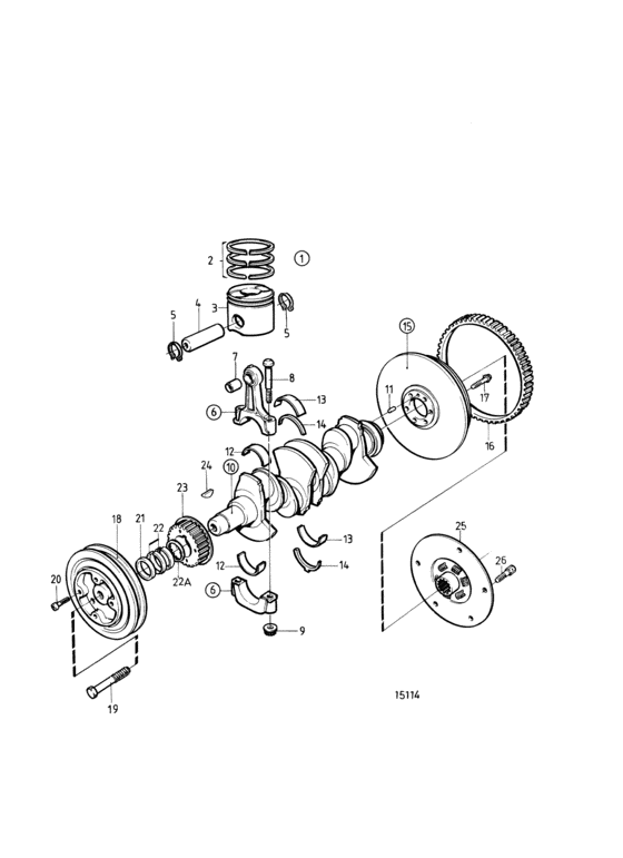 Схема узла Crank Mechanism: C Для Volvo Penta Tmd22A