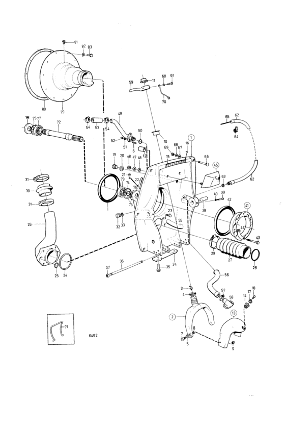 Схема узла Connecting Components 280Dp Для Volvo Penta Aqad30A