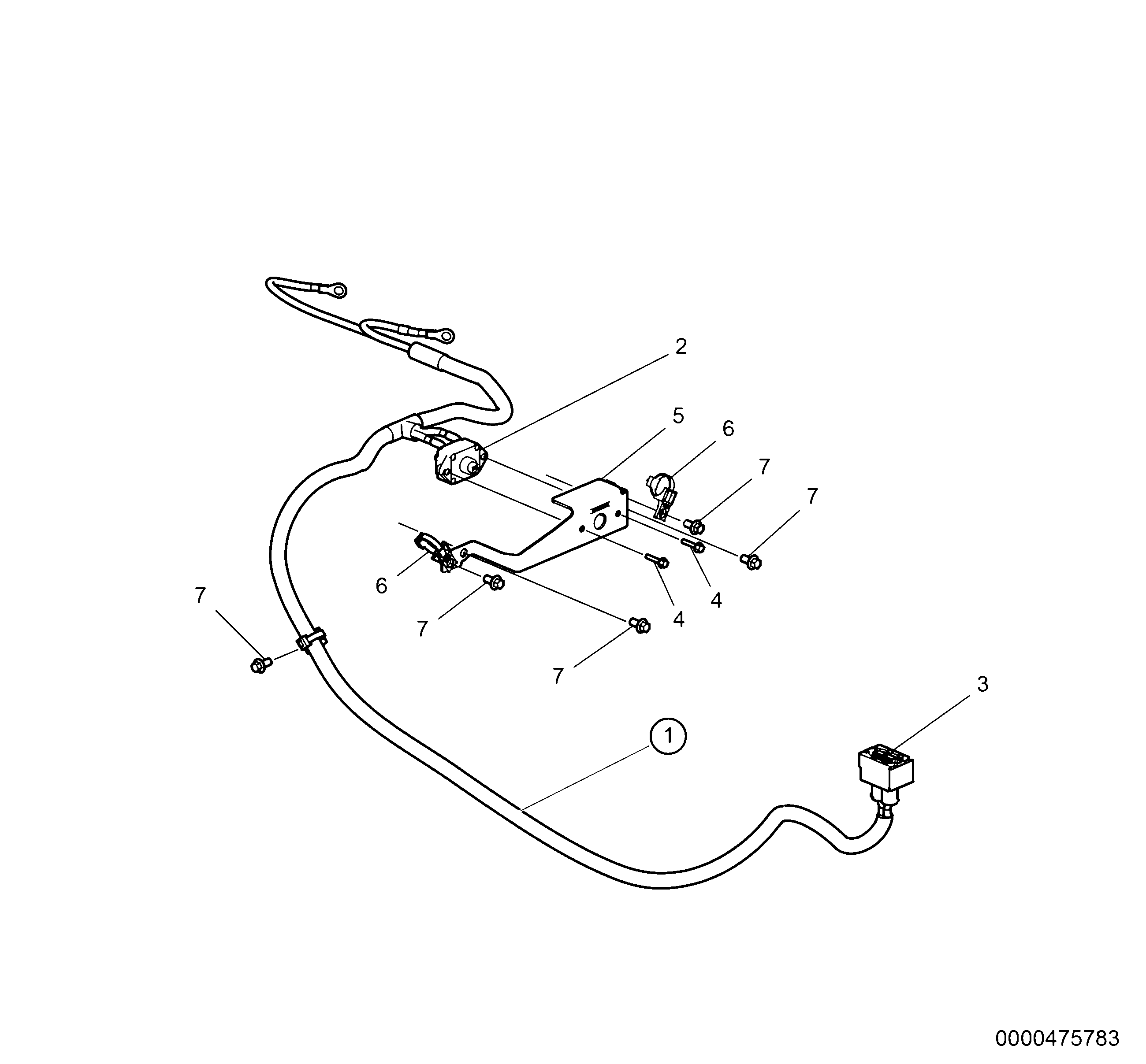 Схема узла Wiring Harness Ips, Power To Sus, Evc 2.0