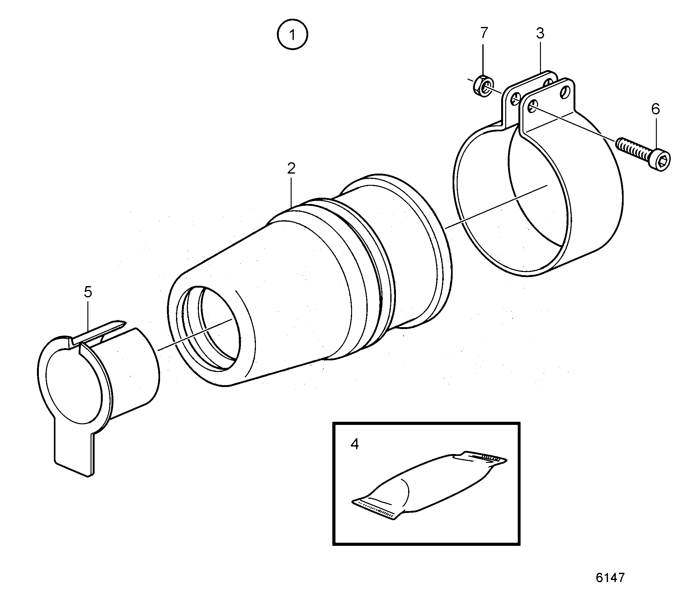 Схема узла Уплотнительная Коробка Валом Гребного Винта