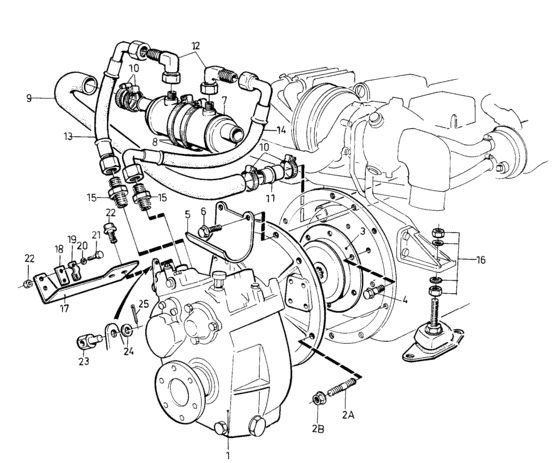 Схема узла Connecting Components, Later Prod Reverse Gear Prm 402 Для Volvo Penta Tamd41B