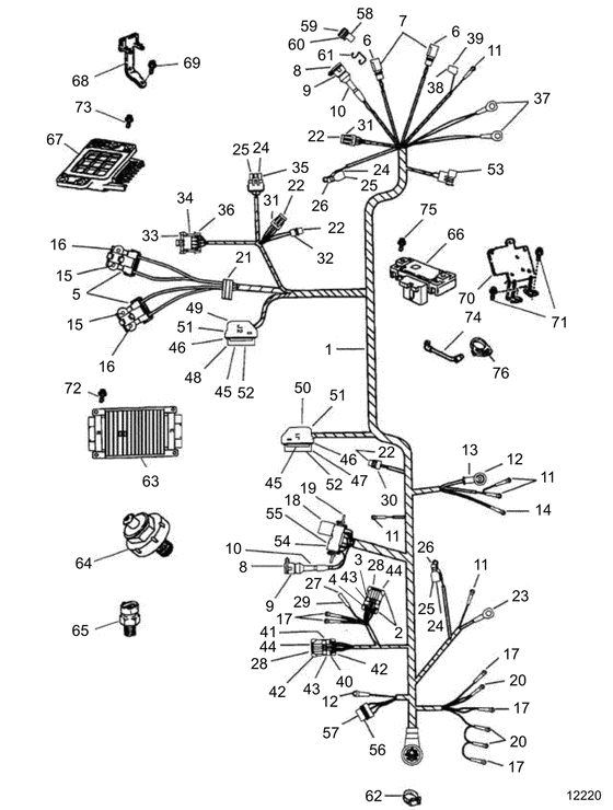Схема узла Engine Harness Для Volvo Penta 4.3Gijbya