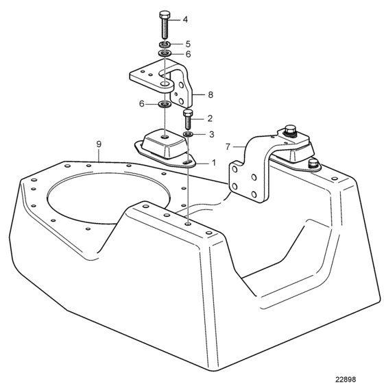 Схема узла Engine Suspension, Sail Boat Drive Unit Для Volvo Penta D1-13A