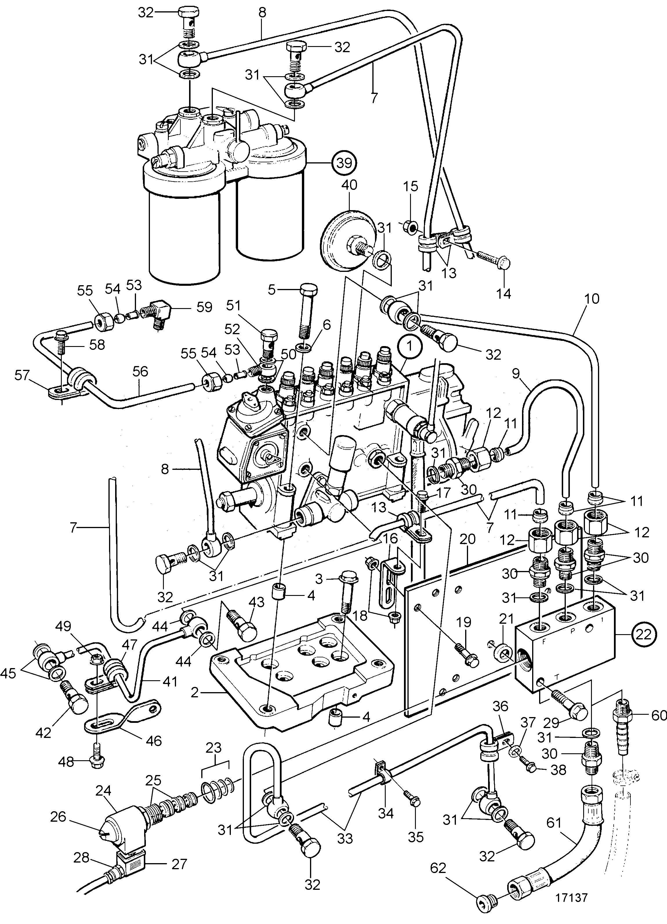 Схема узла Fuel System With Fuel Shut-Off Valve. Classifiable Fuel System