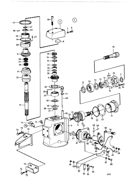Схема узла Upper Gear Unit S-Drive Unit 110S Для Volvo Penta Bb115C