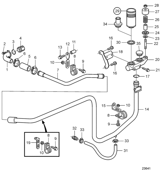 Схема узла Crankcase Ventilation Для Volvo Penta D12D-A Mg