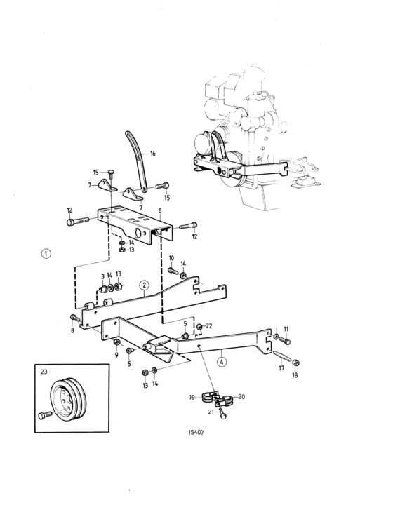 Схема узла Universal Bracket Для Volvo Penta Ad41D