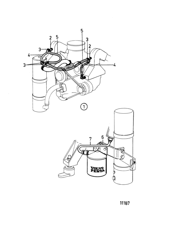 Схема узла Mounting Kit, Fresh Water Cooling Для Volvo Penta 434A