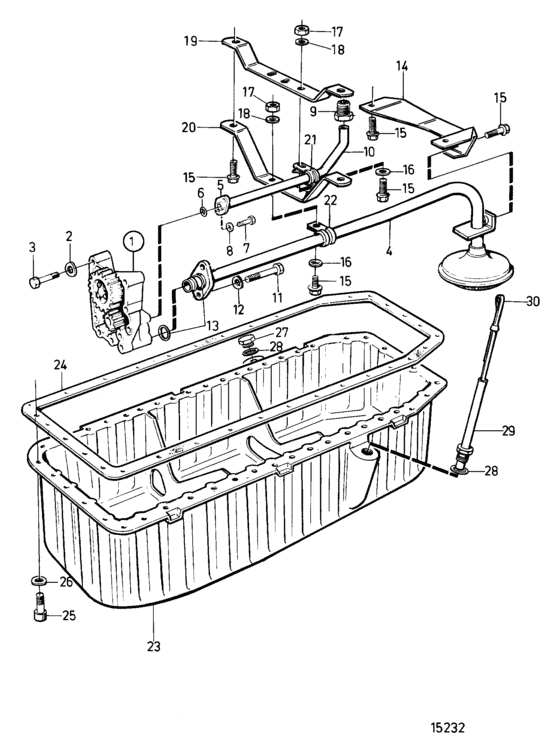 Схема узла Масляный Насос Для Volvo Penta Tamd102D