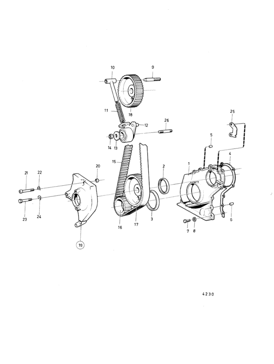 Схема узла Belt Transmission: C Для Volvo Penta Aq140A