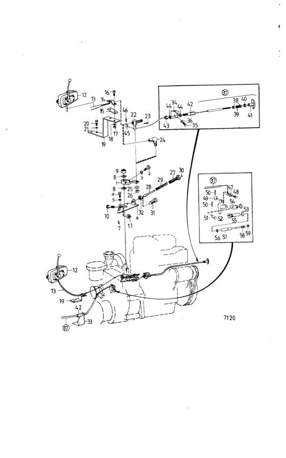 Схема узла Controls Для Volvo Penta Aqd2B
