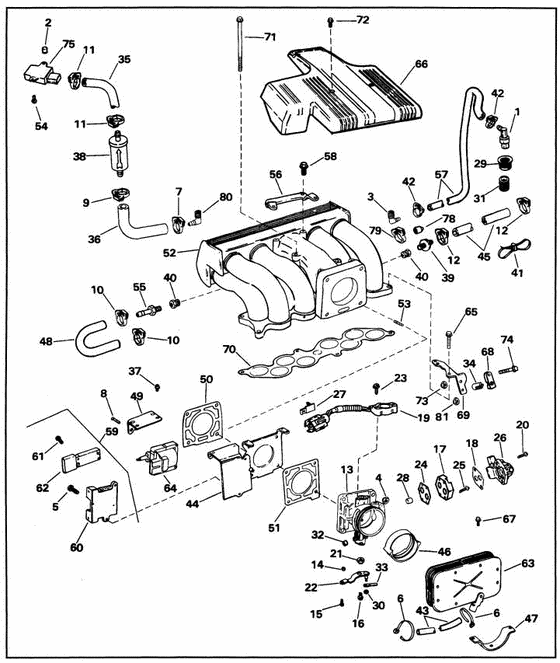 Схема узла Upper Intake Manifold Для Volvo Penta 5.0Fipncbce