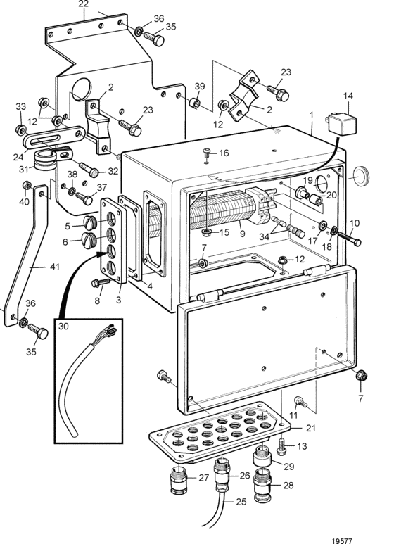 Схема узла Electrical Box, Classifiable Для Volvo Penta Tamd122A
