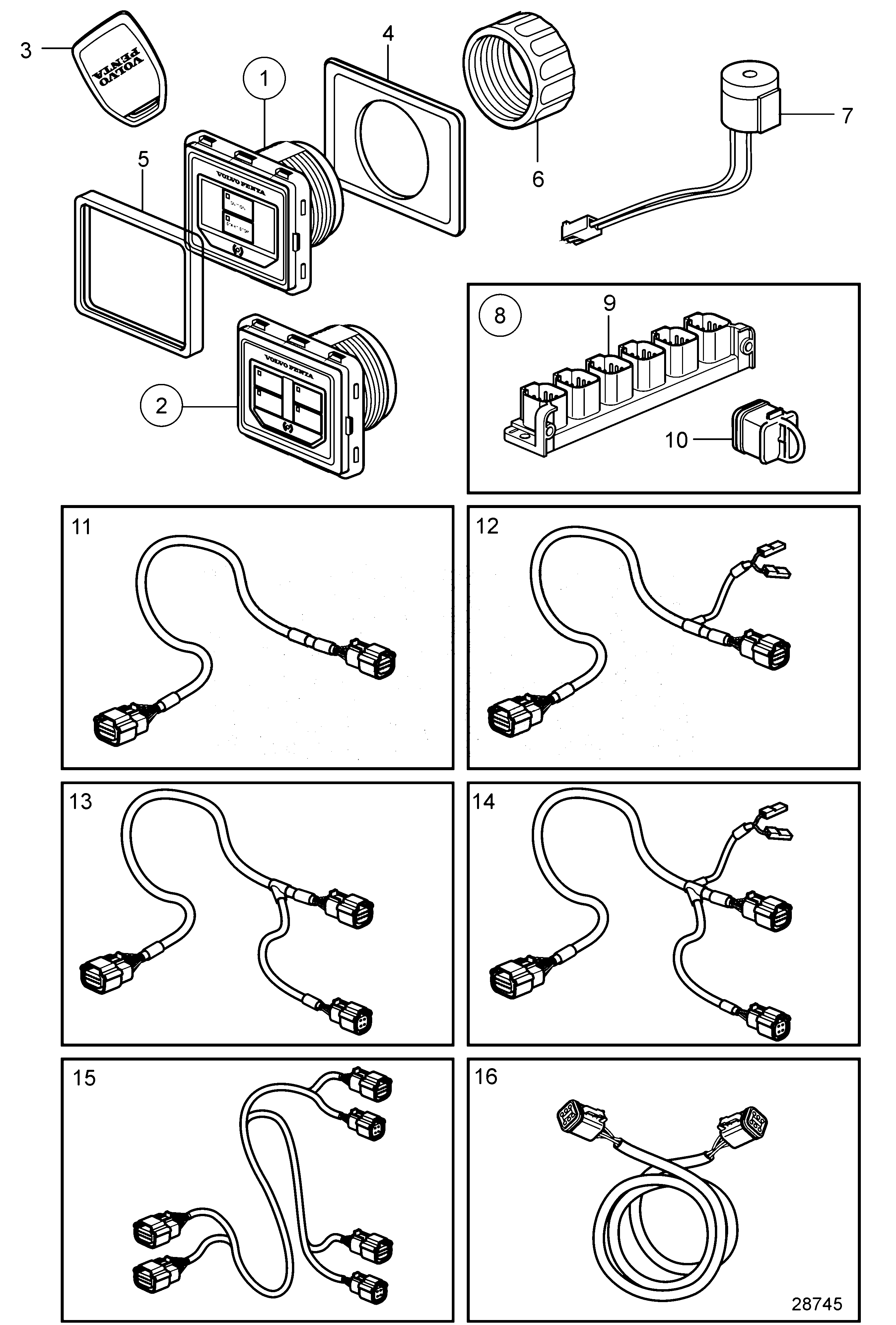 Схема узла E-Key, Evc-E2