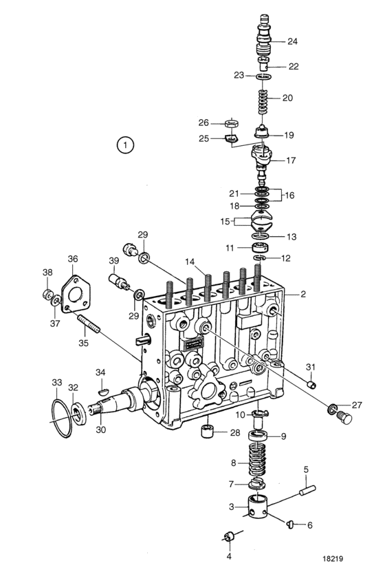 Схема узла Fuel Injection Pump, Components Для Volvo Penta Tamd163P-A