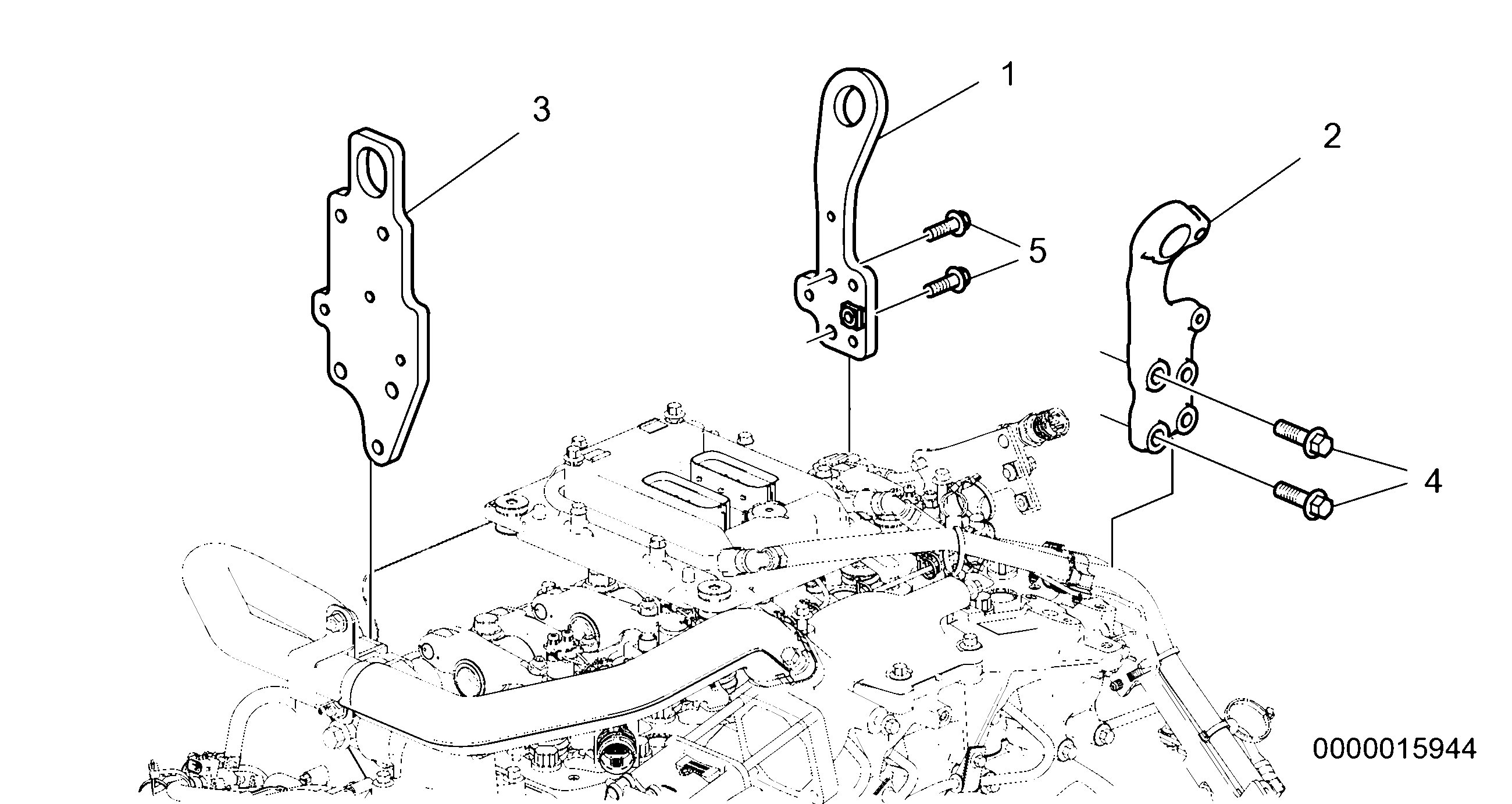 Схема узла Двигатель, Подъёмное Ухо
