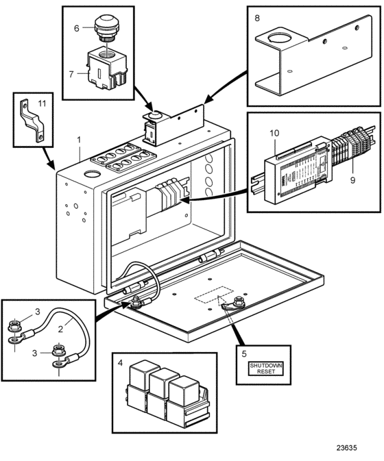 Схема узла Electrical Box, Classifiable Для Volvo Penta Tamd163A-A