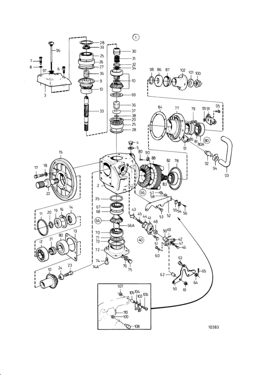 Схема узла Reverse Gear Ms5A: 853954 Для Volvo Penta 740A