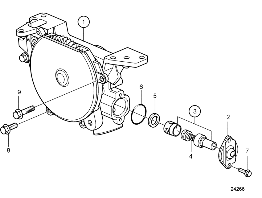 Схема узла Масляный Насос Для Volvo Penta D6-280I-D