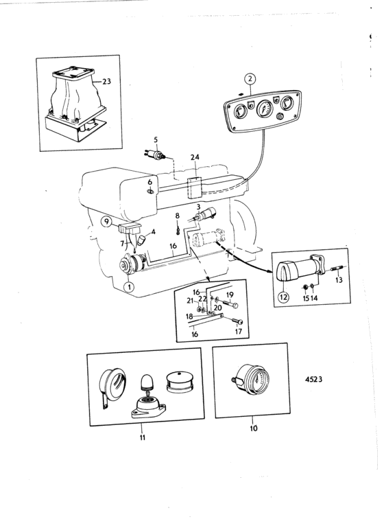 Схема узла El.equipment And Instruments Std Mo-Xxx/26943, Excl Spec867107, 867139 Для Volvo Penta Md100A