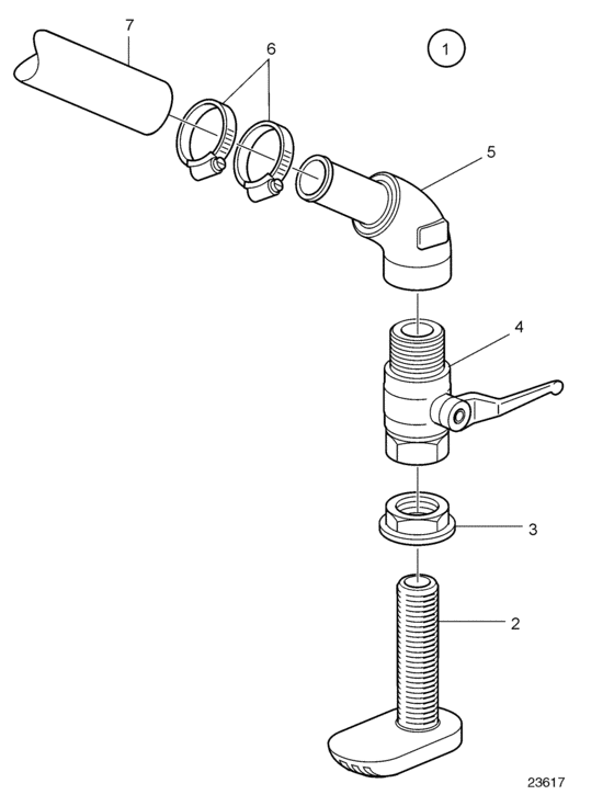 Схема узла Cooling Water Intake Для Volvo Penta D11A-C