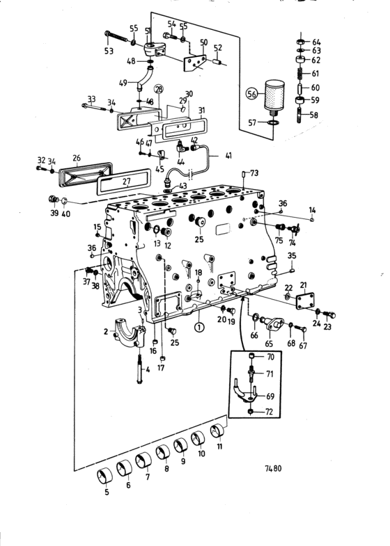 Схема узла Barrel Assy Cylinder Для Volvo Penta Aqd70D