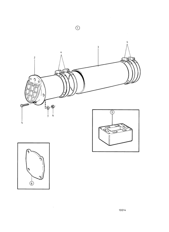Схема узла Exhaust Outlet Drive Unit Для Volvo Penta 501A