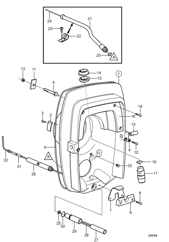 Схема узла Transom Shield Для Volvo Penta Dpx-C