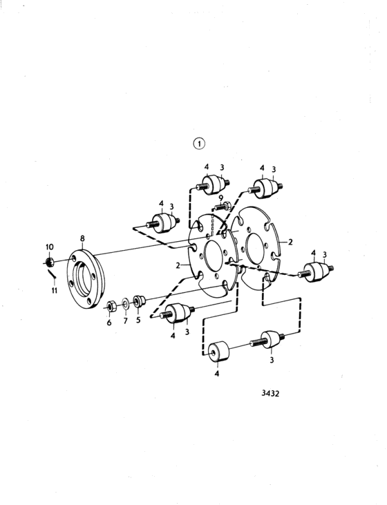 Схема узла Flexible Propeller Shaft Coupling Для Volvo Penta Bb115C