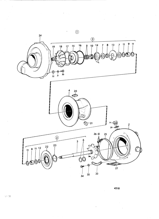 Схема узла Турбонагнетатель Для Volvo Penta Tamd120A