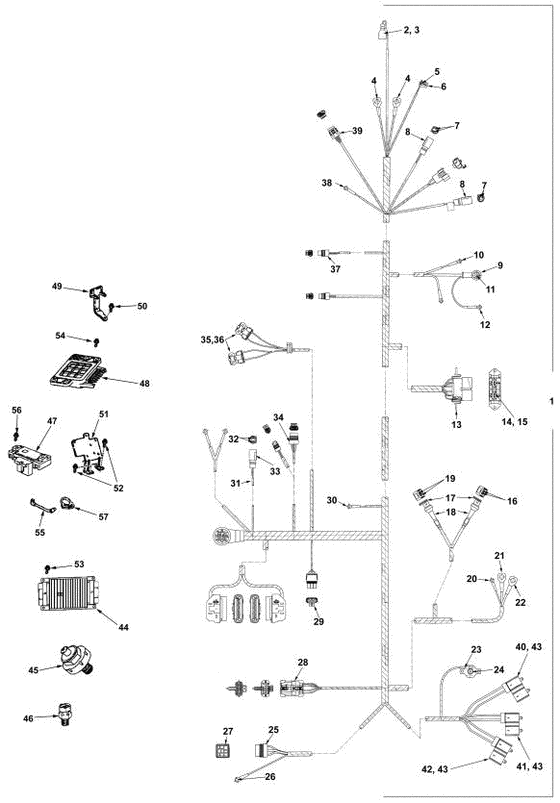 Схема узла Engine Harness Для Volvo Penta 4.3Gipefs