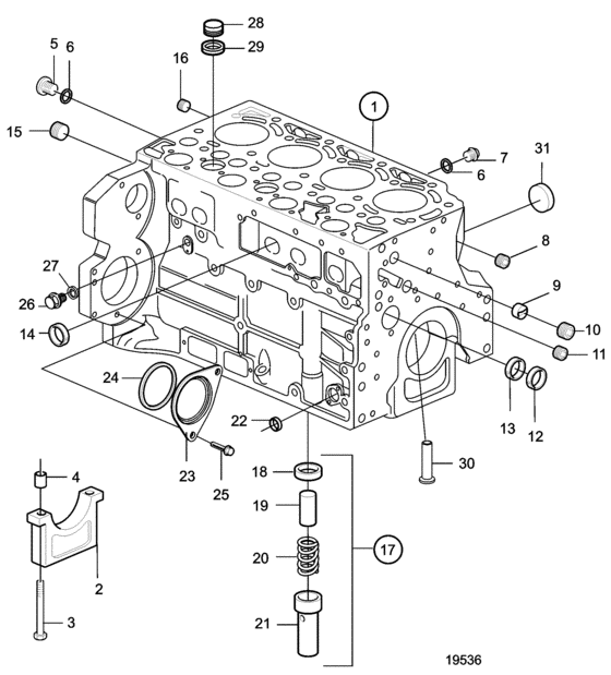 Схема узла Barrel Assy Cylinder Для Volvo Penta D5A-B Ta