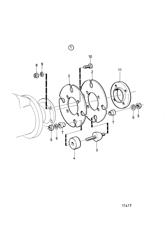 Схема узла Shaft Coupling, Flexible Для Volvo Penta Tmd22A